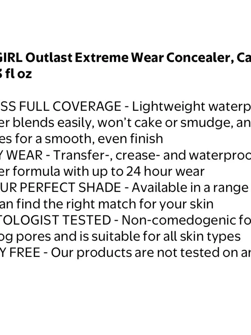 COVERGIRL Outlast Extreme Wear Concealer - Natural ( Warm Beige) set of 2